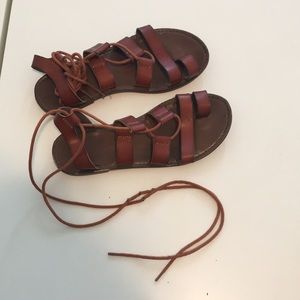 Lace up gladiator sandal